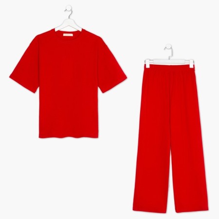 Female set (T -shirt and trousers) KAFTAN BASIC p. 40-42, red-7