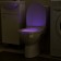 Lamp for the toilet with the sensor engine., RGB, 3 W, IP68, from BAT. 3*aaa, white