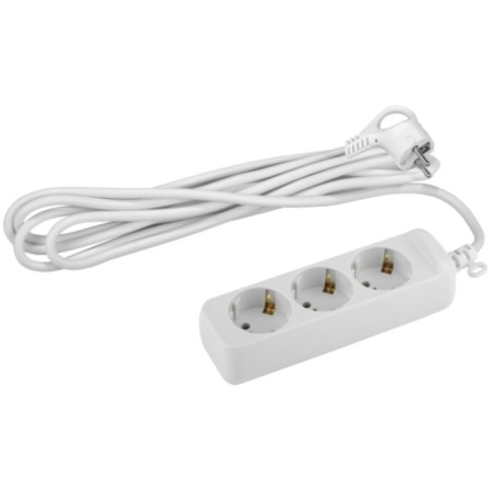 Extension cord electric era U-3E-3M-3X1 with grounding 3 rosettes 3 m, PVS 3x1mm2 16a 16a