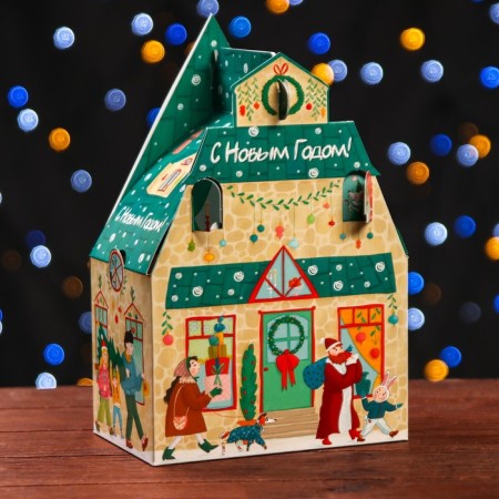 Gift box "New Year's town", 17.6 x 11.1 x 18.8 cm-1