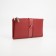Women's wallet on the button, burgundy color