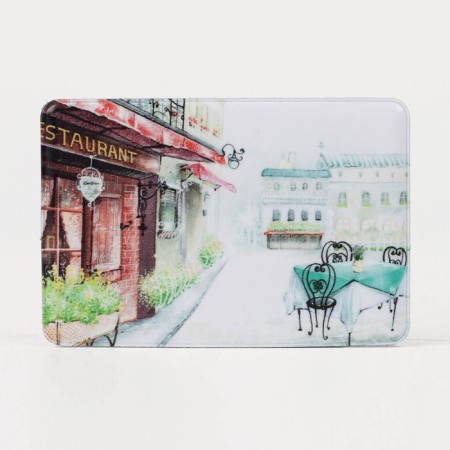 Cover for travel ticket, white color