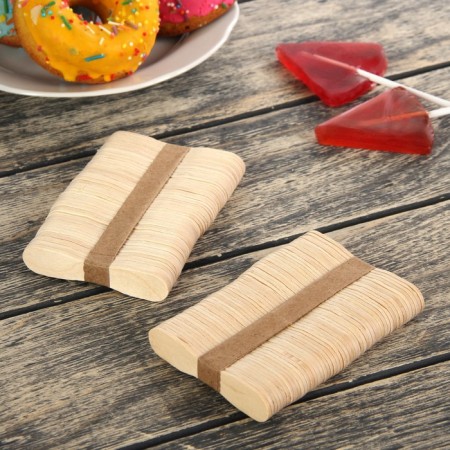 A set of wooden ice cream sticks, 7.5 × 1.1-1.5 cm, 100 pcs-1