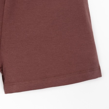 Kidsa (sweatshirt, shorts) minku, brown color, height 92-98 cm-11