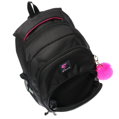 Youth backpack, 42 ​​x 31 x 13 cm, ergonomic back, stavia "cat muzzle", black-7
