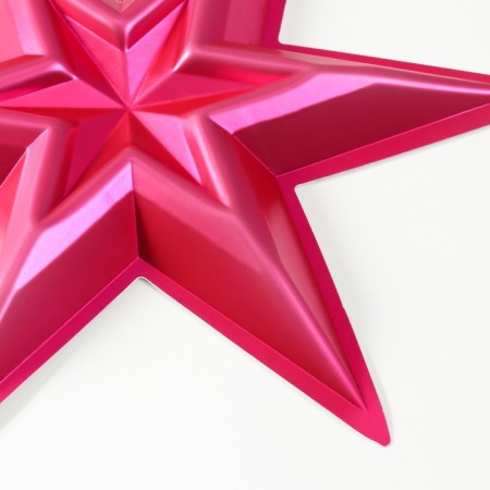 Figure "Star in the Star" Small red metallic, half, 34x39 cm-3