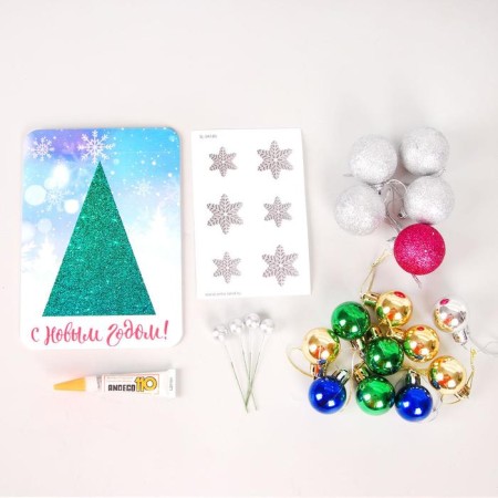 Set for creativity "Dress the Christmas tree with balls"-1