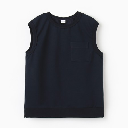 Minaku boy's vest for a boy: School Collection, Dark blue color, height 128 cm-6