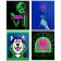 A notebook of 48 sheets in a cage on a board "Skeleton", a cover coated cardboard, VD-flus, fluorescent paint, mix