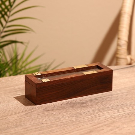Game desktop 2v1 (domino + cubes) 19x6x5 cm, tree shisham