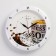 Wall clock, series: kitchen, "coffee", d-29 cm, white rim