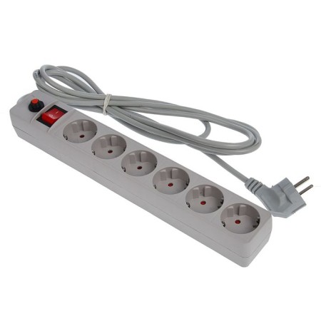 Network filter Universal 967u-5003, 6 outlets, 3 m, 10 A, PVS 3x0.75, Gray