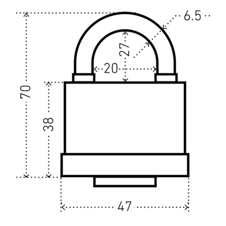 The castle of the hinged "gait" VS1Ch-374P KA Type 2, moisture. With one secret. 3kl., D = 6.5 mm-1