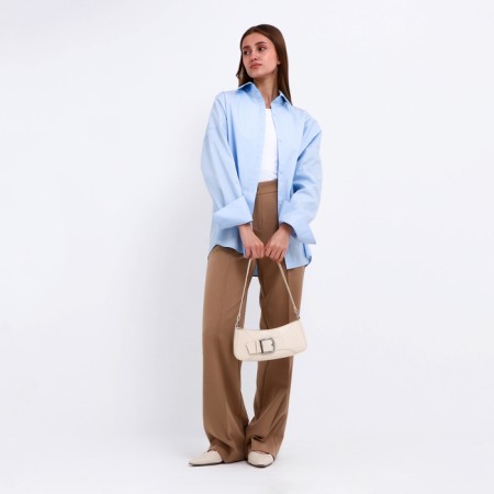 Bag Women's Baget with a zipper, milk color-5
