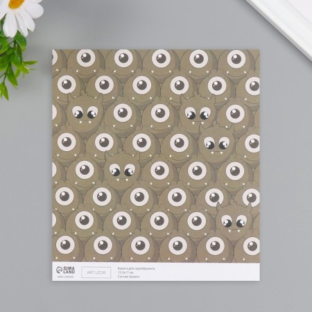 Scrapbooking paper "Montstrika" density 180 grams set 10 pcs 15.5x17 cm-2