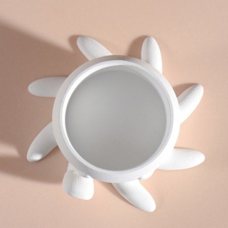 Concrete "osminog" height 7 cm, d-6.5 cm white-4