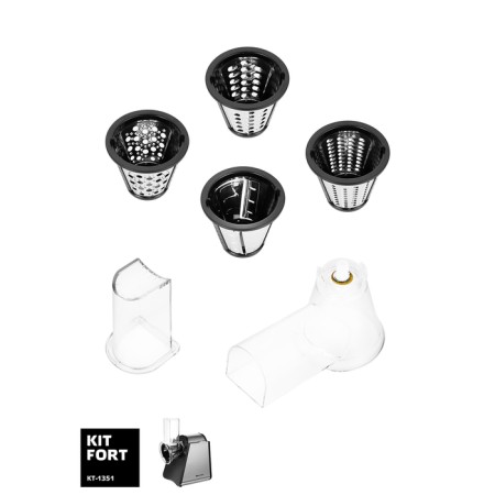 Terka KitFort KT-1351, Electric, 200 W, 1 mode, 4 nozzles, silver-1