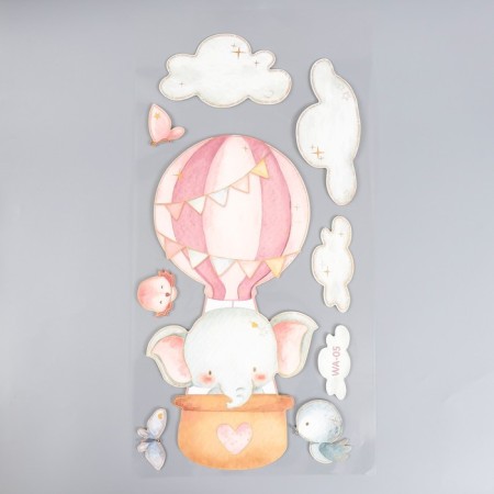 Interior sticker "Elephant/Princess-Swan" mix 31x60 cm-1