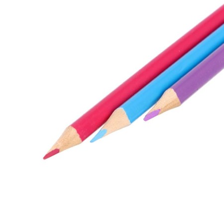 Pencils 24 colors "Princess", wooden building, triangular-3