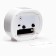 Clock - HELL WITHOULLE "Classic" on legs, discrete move, 10 x 8.5 cm, aa, white