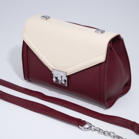 Bag-mixer on the valve, burgundy/beige color-2
