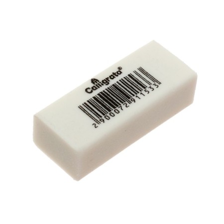 Eraser rectangular white synthetics 31 x 13 x 9 mm (barcode on a piece)-1