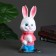 New Year's piggy bank "Hare Skier" Bely, 27cm