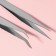 A set of tweezers for needlework, straight and curved, 12, 5 /13 cm, 2 pcs, silver color