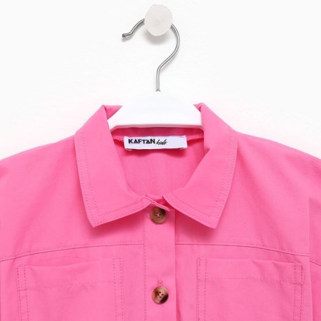 Children's dress with kaftan pockets, size 30 (98-104 cm), bright pink color-6