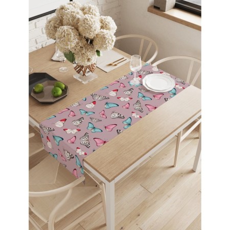 The path on the table "abundance of butterflies", oxford, size 40x145 cm