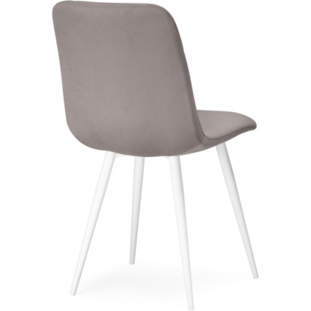 SHEET on a metal frame RALF Metal/velor, white/latte 44x53x83 cm-3