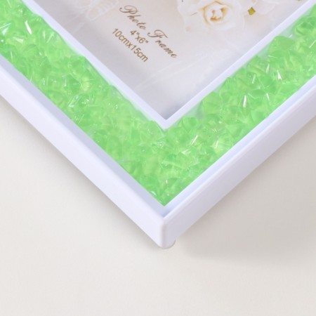Photo frame plastic 10x15 cm "Green pebbles" 2x14.7x19.7 cm-2