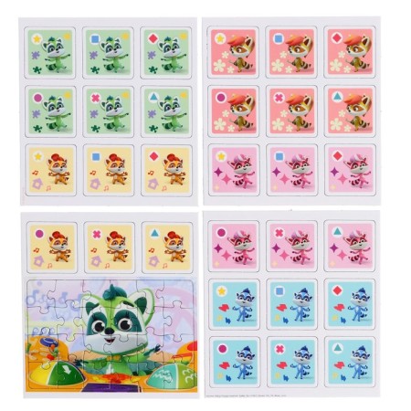 Gift set 6 in 1 "raccoon": lotto, domino, memo, 2 puzzles 25 elements, mosaic-4