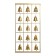 Decor wall metal "bells" 15 bells gold 97x50.5x10 cm