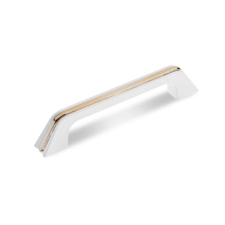 Handle-slop, m/o 96 mm, white color, with a golden insert-1