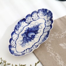 Maido herring, gzhel, porcelain