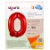 Foil ball 40 "number 0", red color, slim
