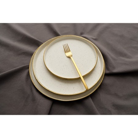 Serving porcelain dish with a magistro poursephona side, d = 20 cm, beige color-6