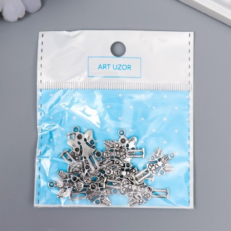 Decor for creativity Metal "Girl Feja" silver G107B749 2.5x1.4 cm-3