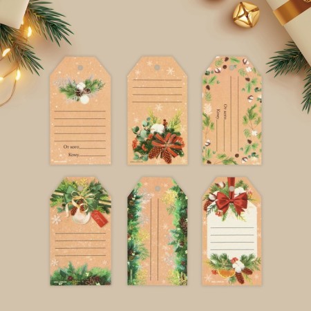 Schildik is decorative in the “Miracles Time” set, 6 pcs, 5 x 9 cm, New Year-4