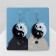 Acryl Earrings "Yin-Yang" cats, black and white color