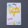 Topper acrylic "Happy Birthday", stars, 15 cm