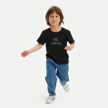 T-shirt Children's KAFTAN "Daddy’s Boy" R.30 (98-104), black-4