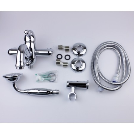 Bronze de Luxe Tiffany 1904cr bath mixer, with shower, pour 215 mm, chrome-5
