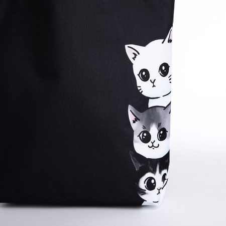 Bag Schoper cats, 40x12x38, black color-5
