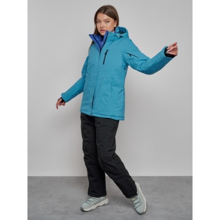 Ski suit female, size 42, blue color-20