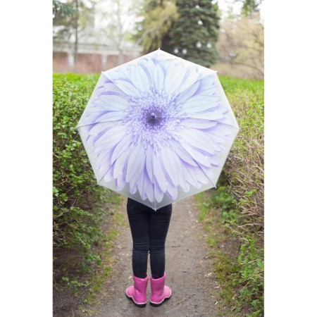 Herbera umbrella, semi-automatic, with whistle, r = 41cm, purple color-5
