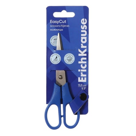 Scissors 13.5 cm Erichkrause "Easycut", double sharpening, mix, euro suspension-10