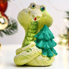 Фигура "Змея с елочкой" лимонная, 8х6см