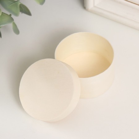 Casket wood under painting Round "thin sheet" 4.7x4.7x3 cm-1